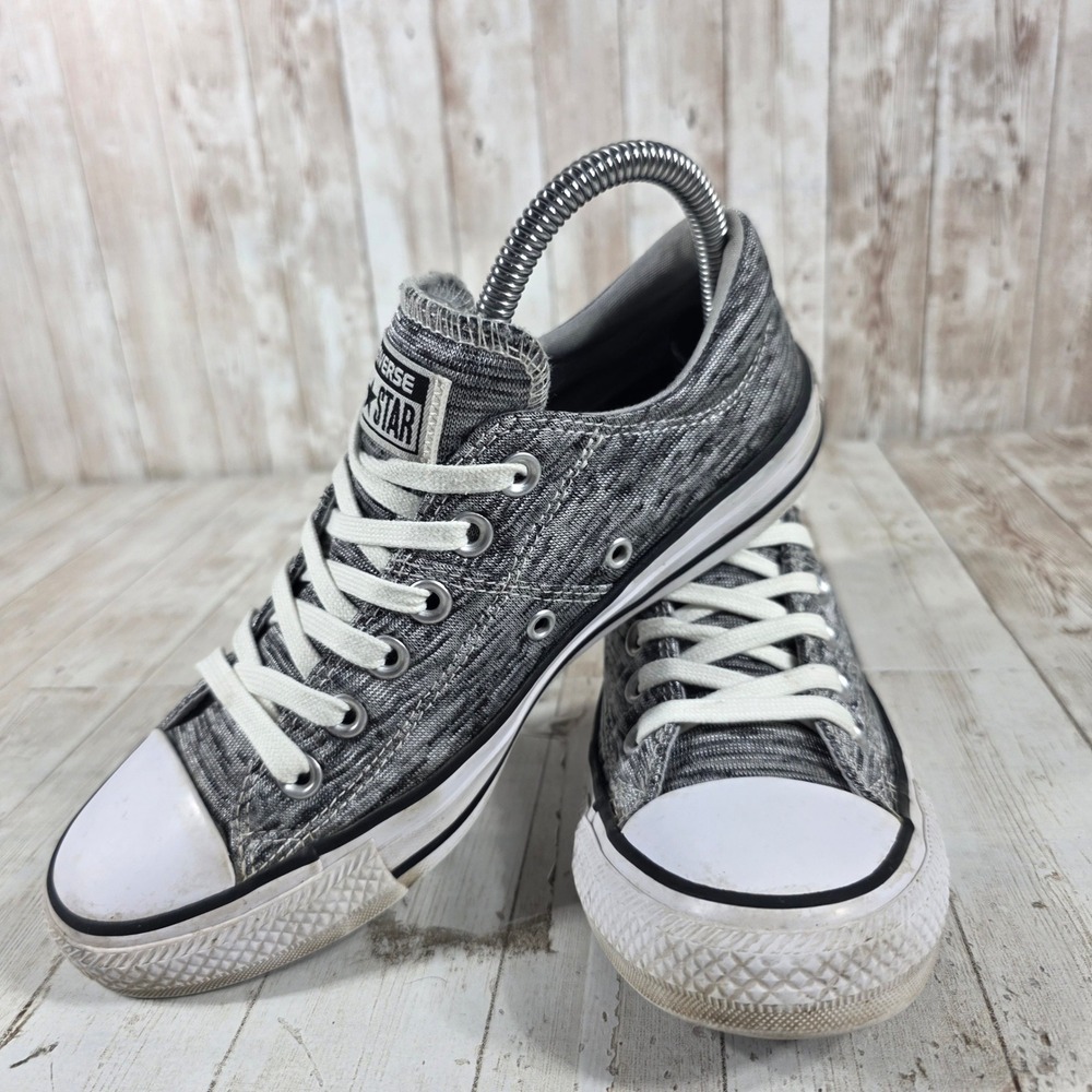 Converse Chuck Taylor All Star Low Top Grey Space Dye‎ Knit Sneakers Womens 7 - Picture 5 of 8